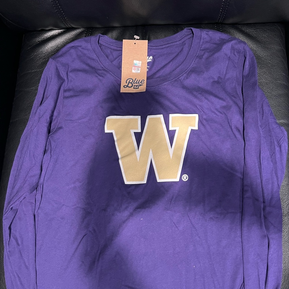 Blue 84 Purple Shirt with Gold W Logo